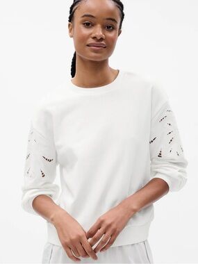 GAP Vintage Crewneck with Eyelet Sleeves